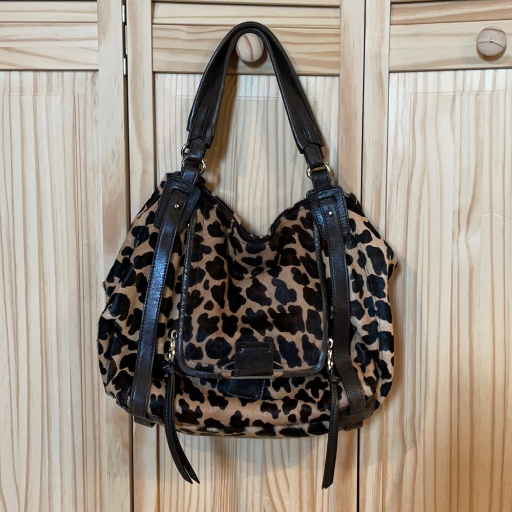 Kooba Johnnie Leopard Calf Hair Bag